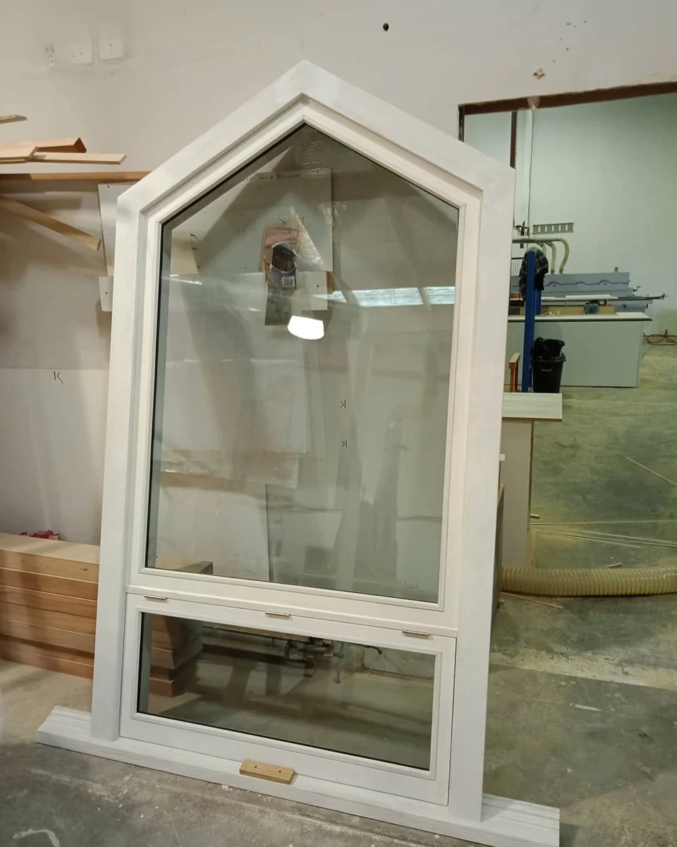 Custom gable timber window